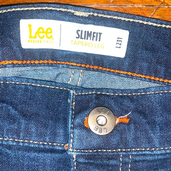 LEE😎Mens MODERN SERIES Slim-Fit Tapered-Leg JEANS 34 X 34 EXCELLENT Condition! - Picture 4 of 16